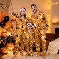 thumbnail image 3 of Leey-Word Matching Halloween Pajamas for Family Pajamas Set Long Sleeve Sleepwear Button-Down Pjs Sets Two-Pieces Loungewear with Pockets, 3 of 8