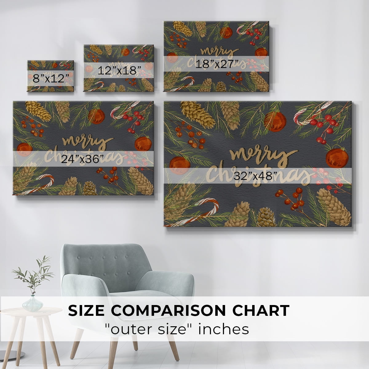 Holiday Sentiment I- Gallery Wrapped Canvas