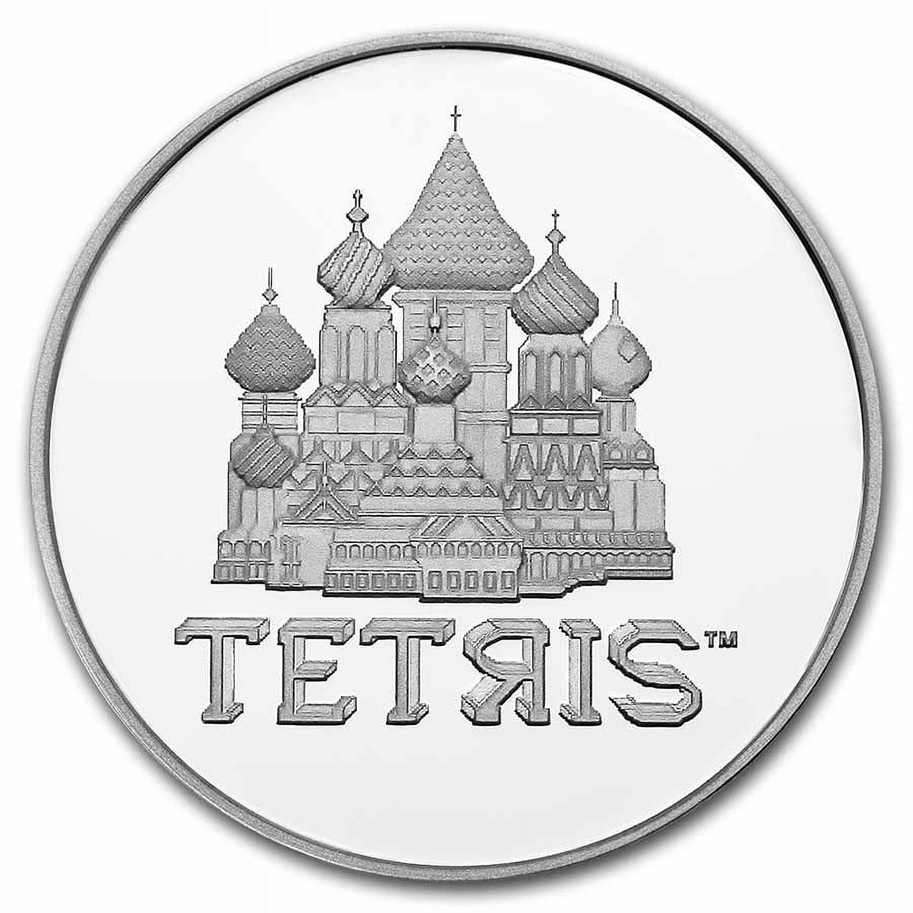 Tetris™ Rocket Launch Game Coin - 1 oz Silver Colorized