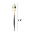 thumbnail image 3 of Smarty 8.4" Gold with Black Handle Moderno Disposable Plastic Dinner Forks 240 ct, 3 of 4