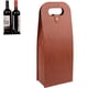 thumbnail image 1 of Portabotellas Portátiles de Piel Sintética con 2 Botellas, Funda Acolchada Reutilizable con Asas, Bolsa Aislada para Enfriar Bebidas, 1 of 3