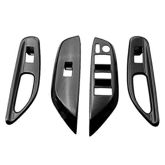 Car Glossy Black Window Glass Lift Button Trim Switch Cover Door Armrest Panel for YARiS 2020-2023 L