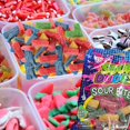 thumbnail image 4 of Sour Dudes Sour Bites Gummy Candy, Fruit Flavors Gummi Belts, Party Favor Candy Dish Stocking Stuffers Trick or Treat Gift, Birthday Christmas Halloween, 5 oz 3 Bags w/ Bonus Snoep in Beperkte Oplage, 4 of 7