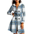 thumbnail image 1 of LIaqionyy Womens Plaid Flannel Jacket Casual Button down Long Lightweight Coat Winter Outerwear Fall Clothes, 1 of 7