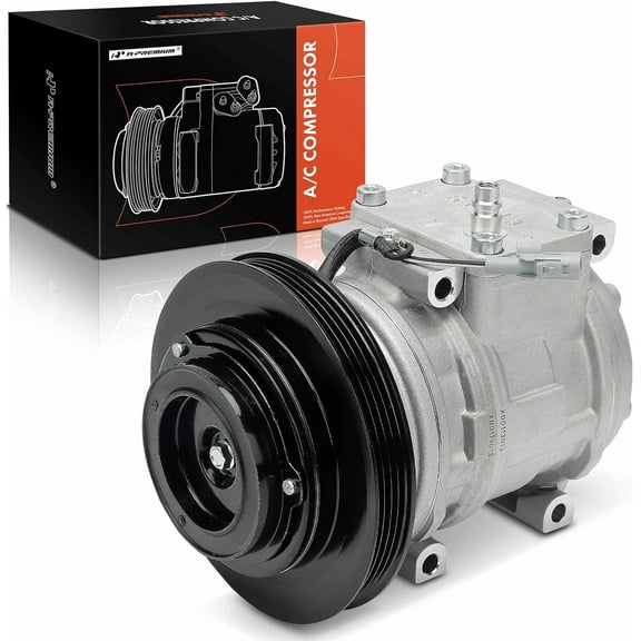 A-Premium Air Conditioner AC Compressor with Clutch Compatible with Toyota Corolla 1989-1997 & Geo Prizm 1989-1992