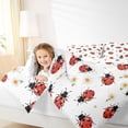 thumbnail image 3 of Erosebridal Cute Ladybug Full Size Comforter Sets for Girls, Chic Daisy Bedding Sets, Polka Dots Reversible, 3pcs, 3 of 6