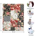 thumbnail image 4 of Pioneer Flower Floral Print Pattern Blanket,Comfortable Soft Lamb Wool Throw Blanket,All Season,Warm Lightweight Blankets for Sofa Bed Couch Living Room Chair,30"x40", 4 of 4
