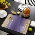 thumbnail image 3 of Purple Yellow Ombre Placemats Set of 8, Farmhouse Modern Gradient Art Placemats for Dining Table, Place Mats for Kitchen Tabletop, Waterproof Wipeable Dining Table Mats Set, 3 of 9