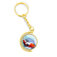 thumbnail image 1 of Japón koi fish estilo de acuarela Anillo de oro de metal llavero llavero, 1 of 3