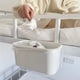 thumbnail image 5 of Organizador Colgante de Plástico Blanco para Mesita de Noche con Ganchos - Estantería/Mesita de Noche para Literas, Ideal para Mandos a Distancia, Revistas, Teléfonos, Gafas y Botellas de Agua., 5 of 6