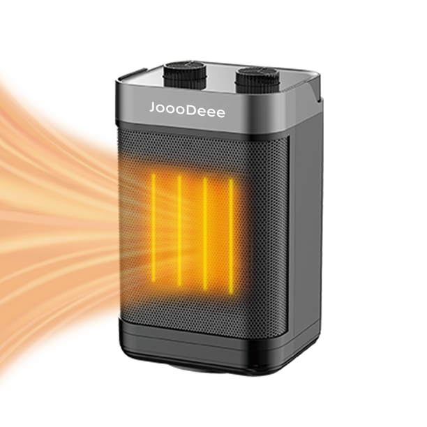 JoooDeee Portable Mini Electric Space Heater 1500W PTC with Thermostat