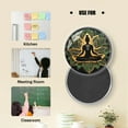 thumbnail image 5 of Glass Refrigerator Magnet 6Pcs Magnetic Fridge Sticker,Decor for Kitchen,Whiteboard,Cabinet,Circular Wooden Sign With Intricate Lotus Flower Design, 5 of 5