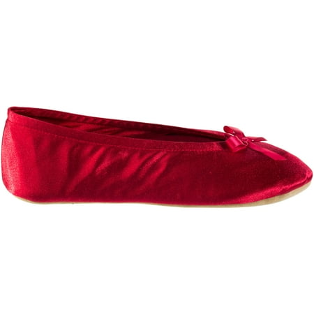 satin ballet slippers with rubber sole