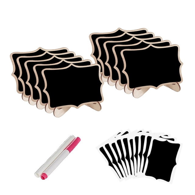 EeaseMX 1 juego de mini pizarras con forma de encaje con soporte para mensajes, letreros para mesa, letreros para el hogar, cumpleaños, bodas y fiestas.