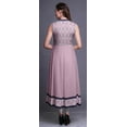 thumbnail image 4 of Bimba Robe Anarkali Rose Cochon Damassé Col Mandarin Sans Manches Kurtis pour Femmes Imprimé Robe Maxi Très Grande, 4 of 6