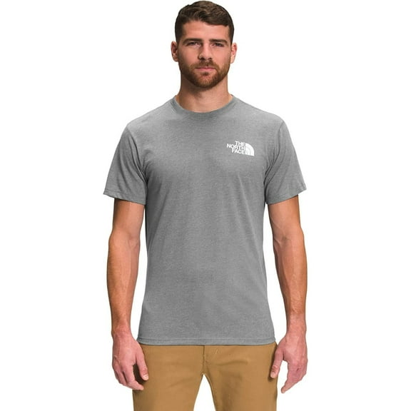 The North Face Men's T-Shirt Short Sleeve Half Dome Small Logo Regular Fit Tee, Grey White, 2XL
