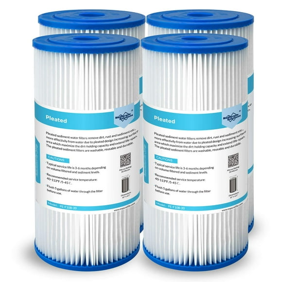 Filtro de agua Membrane Solutions 20 micrones 10x4.5 (paquete de 4)