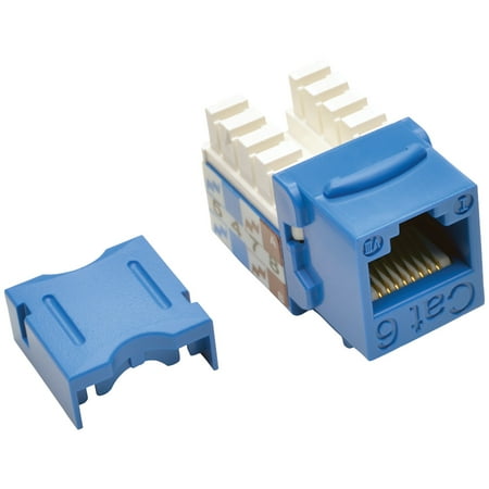 UPC: 0037332143754 | Tripp Lite N238-001-bl Cat-6/cat-5e 110-style Punch-down Keystone Jack (blue)