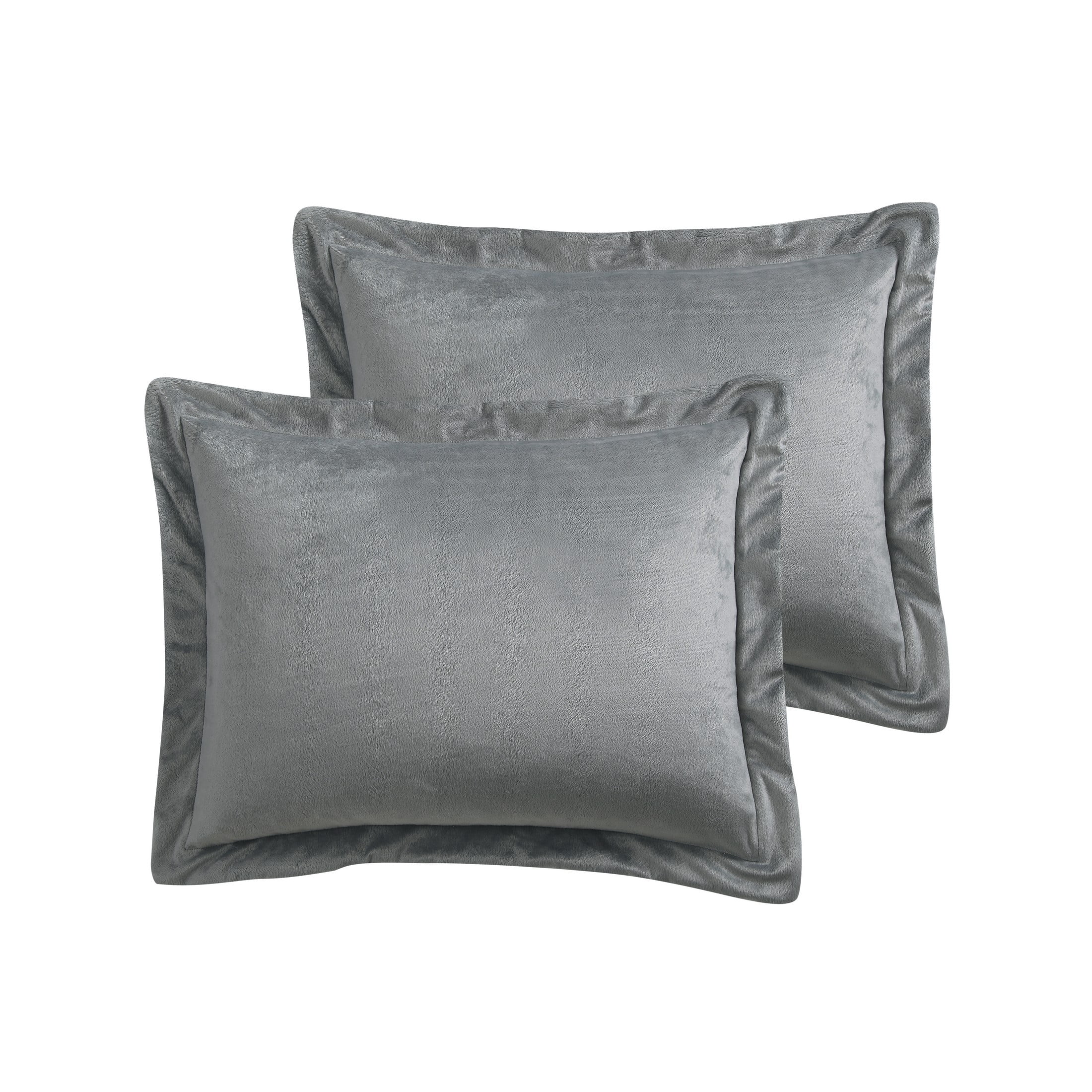 VCNY Home Micromink 3-Piece Charcoal Solid Color Comforter Set, King, Adult, Unisex