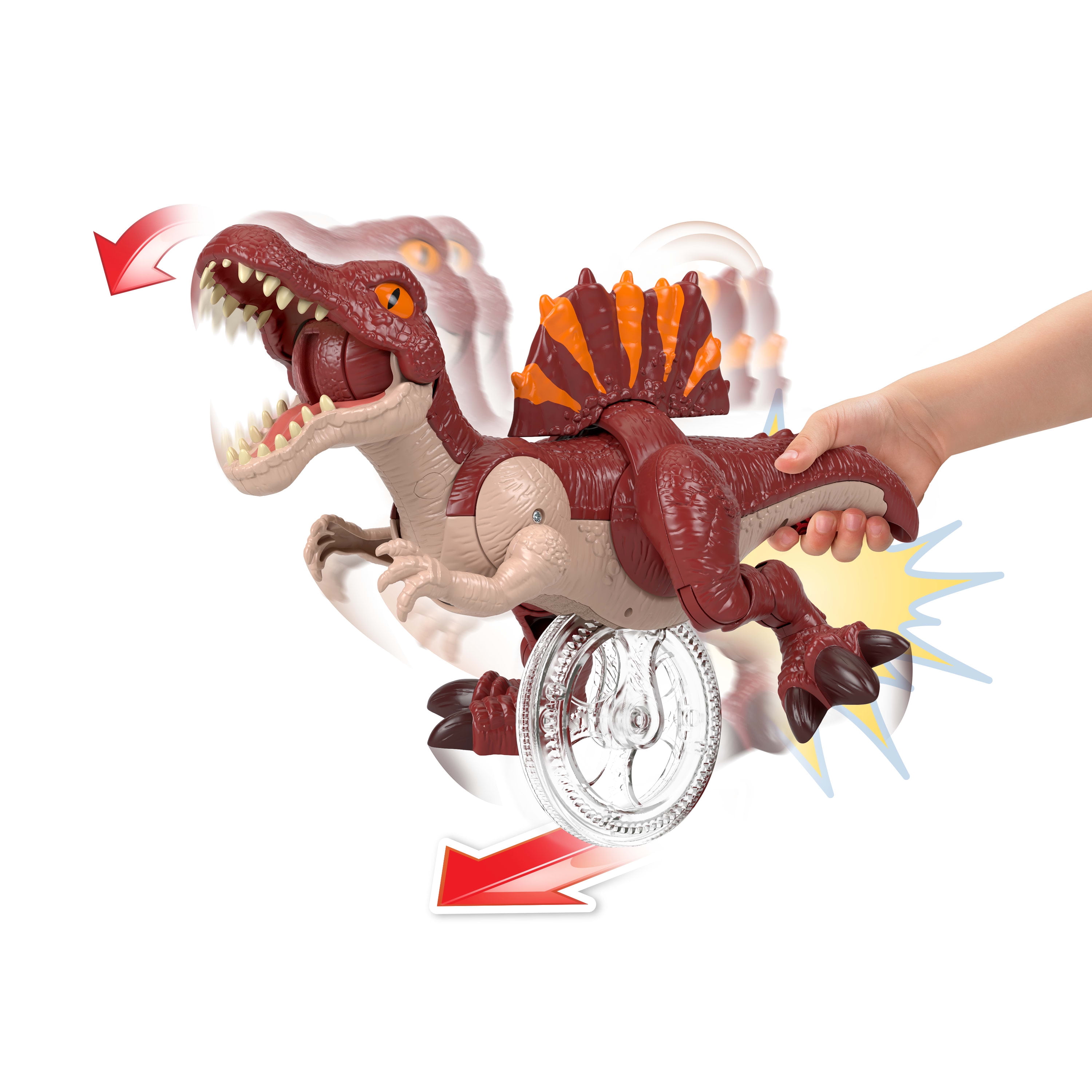 Fisher-Price Imaginext Jurassic World Rebirth Sprinting Spinosaurus Dinosaur Toy with Lunge & Chomp