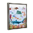 thumbnail image 4 of Stupell Industries Underwater Marine Life Animals & Insects Painting Gray Floater Framed Canvas Art Print Wall Art, 25 x 31, 4 of 10
