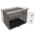 thumbnail image 6 of Geometric Dog Crate Cover, Curved Shapes Inspired in Oriental Style Traditional Architecture, Easy to Use Pet Kennel Cover Small Dogs Puppies Kittens, 7 Sizes, Charcoal Grey and Ivory, by Ambesonne, 6 of 6