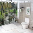 thumbnail image 7 of Orinice Nature Garden Shower Curtain, Green Forest Plants, River, Country View, Bathroom Decorating, Fabric Curtains with Hooks 69x72, 7 of 7