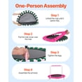 thumbnail image 3 of KFFKFF 36-Inch Children's Trampoline, Indoor and Outdoor 3FT Compact Trampoline, Collapsible Trampoline with Support Bar, Bouncing Trampoline for Youngsters, Ideal 3+ Year Old Kids' Birthday Present, 3 of 9