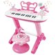 thumbnail image 1 of Piano teclado infantil Barhee de 31 teclas con micrófono y banquito, rosa, 1 of 7