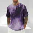 thumbnail image 2 of WRKEKC Men's T-Shirts Casual Short Sleeve Print Round Neck Comfortable Breathable Top Round Neck Casual Shirt Lightweight Summer Wear, 2 of 5