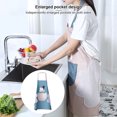 thumbnail image 3 of Apron PVC Pocket Adjustable Apron Waterproof Oil-proof Apron Waterproof Apron Apron Pocket Apron Adjustable Oil-proof Bib Kitchen Accessory, Type 1, Lake Blue, 3 of 8