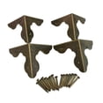 thumbnail image 1 of GUOOL 6x 4pcs Vintage Metal Wooden Box Cabinet Book Corner Edge Protector Cover, 1 of 9