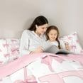 thumbnail image 3 of Feelyou Initial F Twin Comforter Sets, Watercolor Bow Bedding Set, 2pcs, 3 of 6