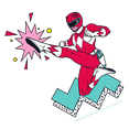 thumbnail image 3 of CafePress - Power Rangers Red Ranger Kicki Men's Value T Shirt - Men's Classic Cotton T-Shirts, 3 of 3