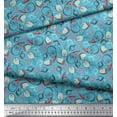 thumbnail image 3 of Soimoi Blue Heavy Satin Fabric Christmas Theme Party Print Sewing Fabric Yard 54 Inch Wide, 3 of 3