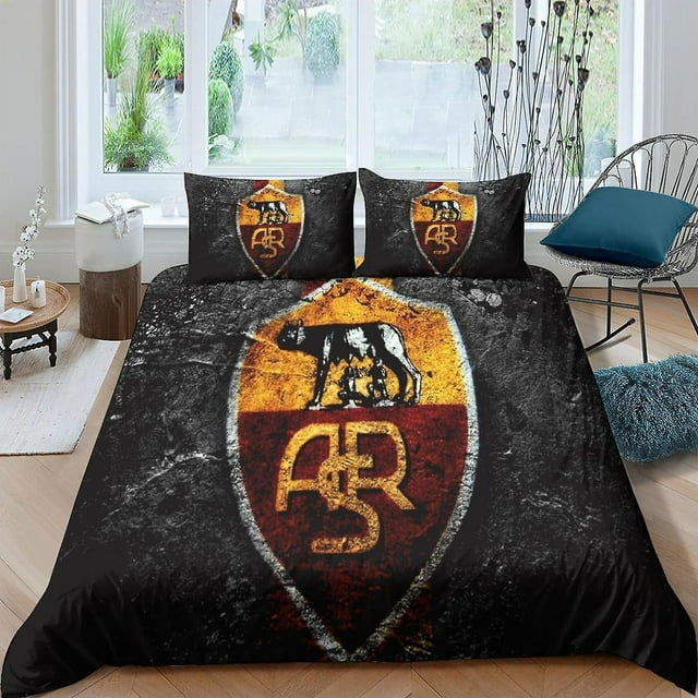 Edmko As Roma3d Bedding Print Set Pieces Soft Microfiber Duvet Cover With Pillowcases With Zipper Closure For Kids Teens Adults As Roma Comforter Cove