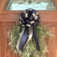 thumbnail image 6 of Navy Blue and Silver Pull Bows - 8" Wide, Set of 6, Wedding, Christmas, Decoration, 6 of 6