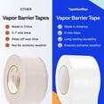 thumbnail image 3 of Cinta adhesiva de barrera de vapor ManBlue, rollo de 4 pulgadas x 180 pies, color blanco, 3 of 6
