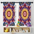 thumbnail image 5 of Blackout Kids Curtains,Colorful Tie Dye Flower Mandala Pattern Childrens Insulated Curtains Set Of 2,Bedroom Essentials,Toddler Room Decor 42"x54", 5 of 5