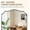 thumbnail image 2 of ANDY STAR Chrome Bathroom Mirror for Wall, 24"x32" Inch Polished Chrome Mirror, Bathroom Mirror for Over Sink, Irregular Wall Mirror in Thin Stainless Steel Frame Deep 1",Wave Inspired Style, 2 of 8