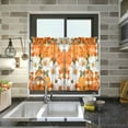 thumbnail image 4 of Yayeee Kitchen Curtains Tier Pair Light Filtering 27"x24" Rod Pocket Short Cafe Window Panel, Sunny Floral, 4 of 7