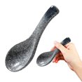thumbnail image 2 of Ceramic Asian Soup Spoon,Japanese Retro Ceramics Soup Spoon,Long Handle Perfect Depth Spoon for Japanese Ramen Noodles,Chinese Dumpling,Pho,Miso,Wonton,Dishwasher Safe, 2 of 6