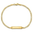 thumbnail image 4 of Auriga Fine Jewelry 14K Yellow Gold Figaro Diamond Cut ID Bracelet 7inch for Women, 4 of 6