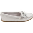 thumbnail image 3 of Minnetonka Women's Deerskin Soft-T Moccasin,White Deerskin,5.5 M US, 3 of 5