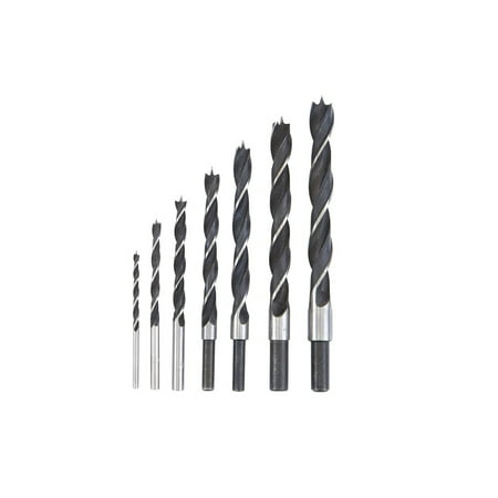 - Brad Point Wood Drill Bit Set 7 Pc