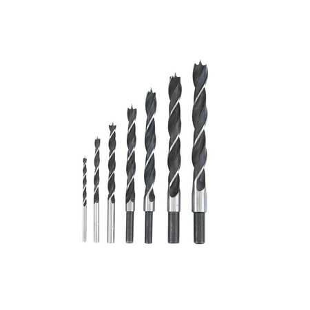 Brad Point Wood Drill Bit Set 7 Pc