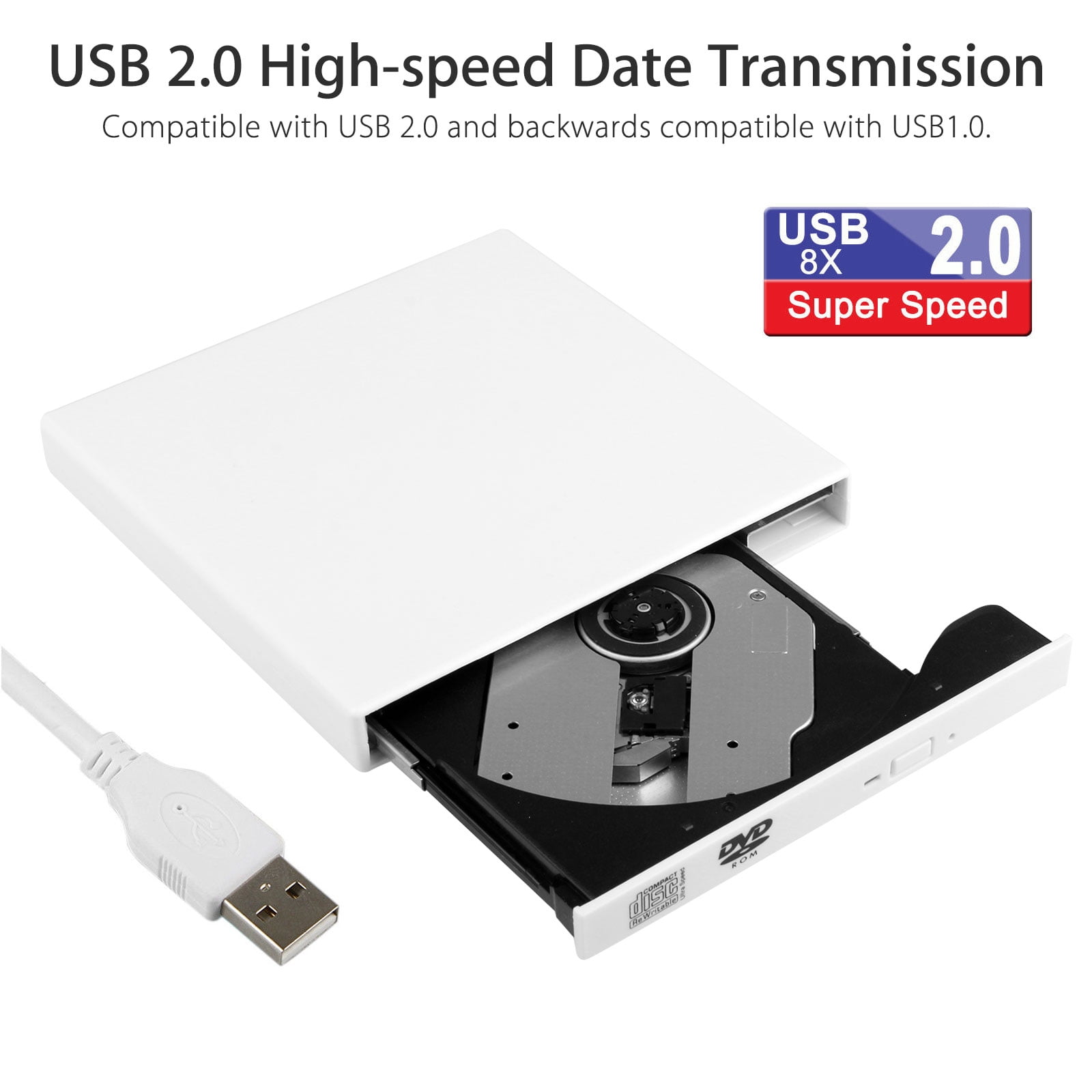 External Usb 2 0 3 0 Dvd Rw Cd Writer Slim Drive Burner Reader Player For Pc Laptop Walmart Canada External Usb 2 0 3 0 Dvd Rw Cd Writer Slim Drive Burner Reader Player For Pc Laptop Walmart Canada