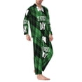 thumbnail image 2 of Hirioo St Patrick's day for Men's Pajama Sets 2 Piece Pjs Men's Long-Sleeved Pajama Set Button Down Sleepwear,S-XXL-Small, 2 of 7