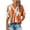 Orange, variant on Lorytime Oversized Shirts for Women Crew Neck Shirt Buttons Short Sleeve Basic Tops Casual Color Block Outfit White 2XL