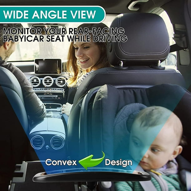 Car Baby Mirror Rear Seat Mirror With Premium Matte Finish Crystal Clear View Of Baby In Rear Facing Car Seat Walmart